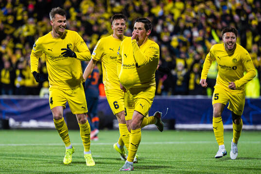 Sondre Brunstad Fet of Bodø/Glimt celebrates