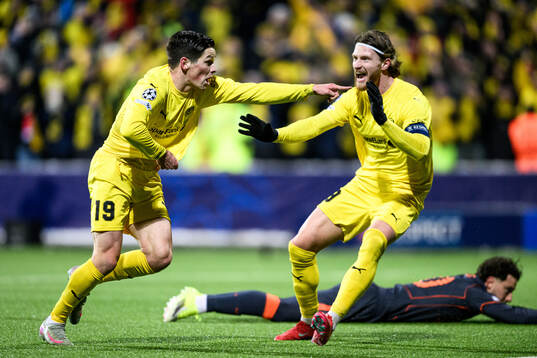 Sondre Brunstad Fet of Bodø/Glimt celebrates