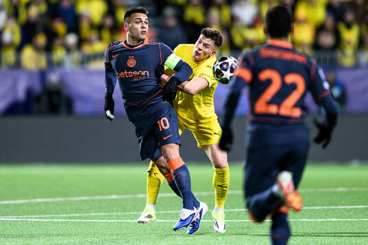 Lautaro Martínez of Inter and Jostein Gundersen of