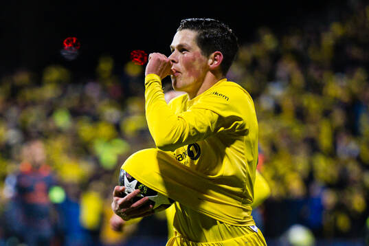 Sondre Brunstad Fet of Bodø/Glimt celebrates