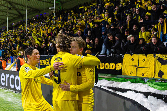 Jens Petter Hauge of Bodø/Glimt celebrates
