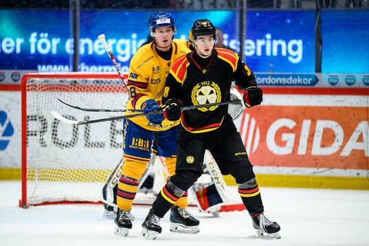 Djurgårdens Gustav Lindström och Brynäs Gustav Hillström
