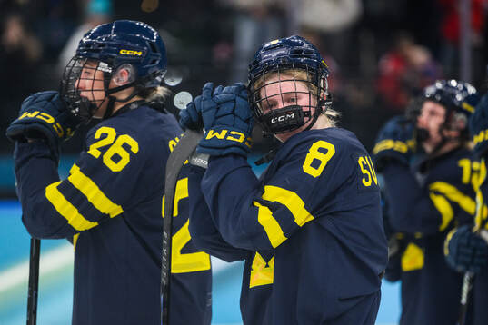 Hilda Svensson of Sweden looks dejected