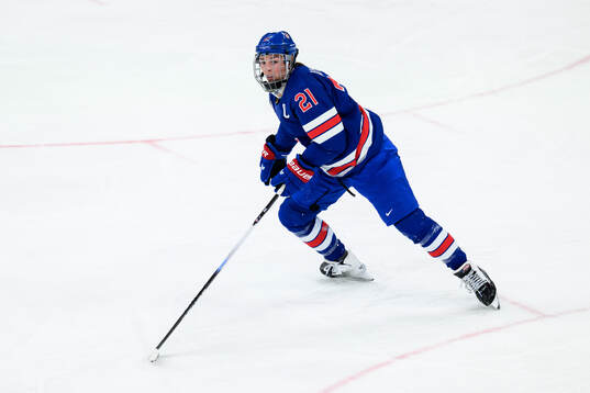 Hilary Knight of USA in the women's ice hockey final game