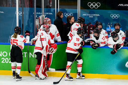Players of Canada look dejected