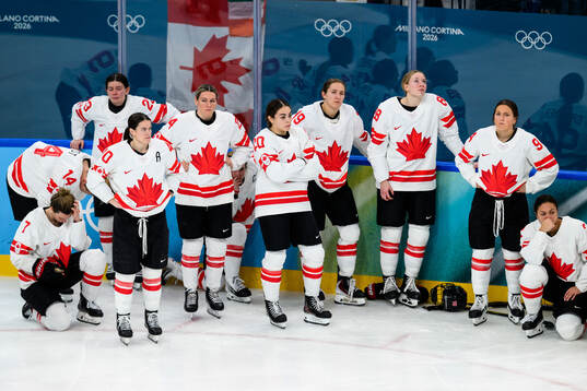Players of Canada look dejected