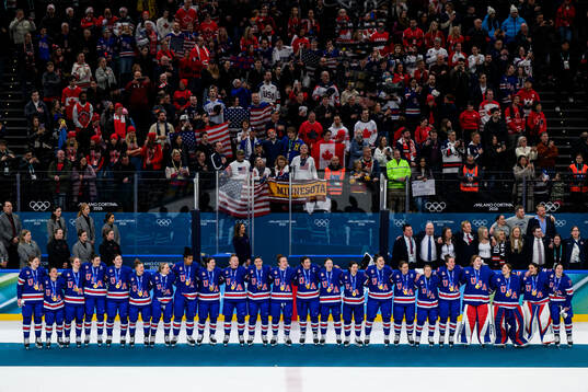 Team USA at the medal ceremony