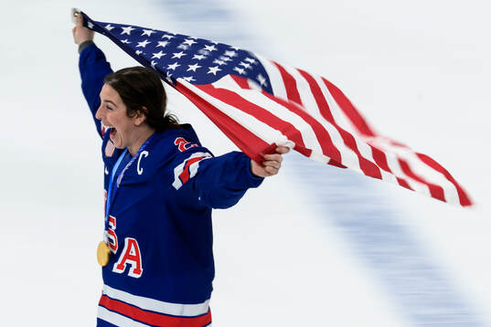 Hilary Knight of USA celebrates