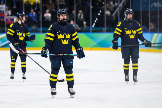 Maja Nylén Persson of Sweden looks dejected in the women's