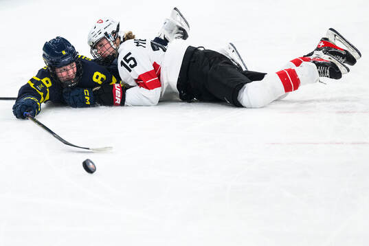 Hilda Svensson of Sweden and Laure Meriguet of Switzerland