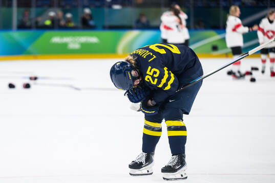 Lina Ljungblom of Sweden looks dejected