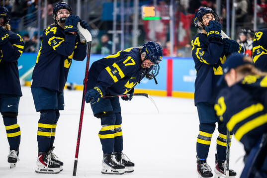 Sofie Lundin of Sweden looks dejected