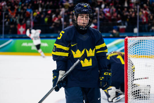 Lisa Johansson of Sweden looks dejected