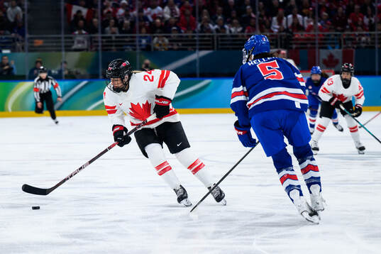 Natalie Spooner of Canada in the women's ice hockey final