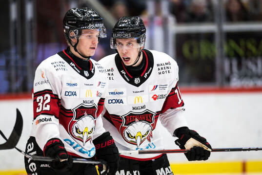 Malmö Redhawks William Von Barnekow och Joona Ikonen