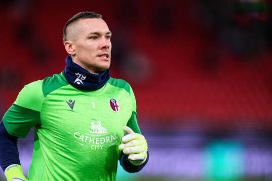 Goalkeeper Łukasz Skorupski of Bologna