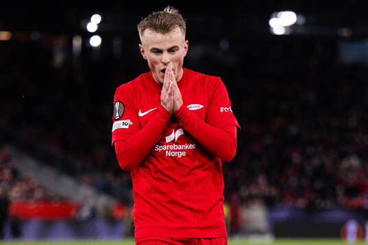 Kristall Máni Ingason of Brann looks dejected