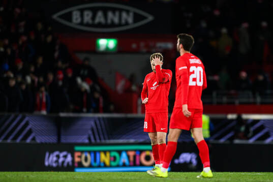 Jacob Sørensen of Brann looks dejected