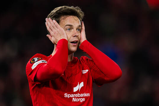 Felix Horn Myhre of Brann looks dejected