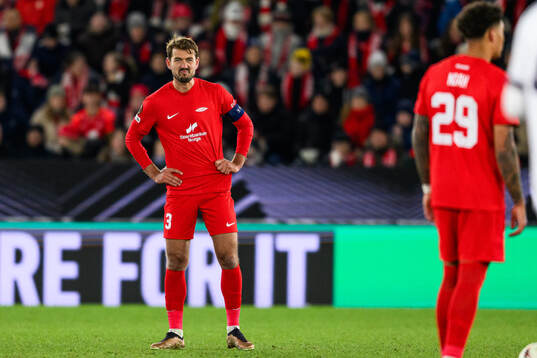 Fredrik Pallesen of Brann looks dejected