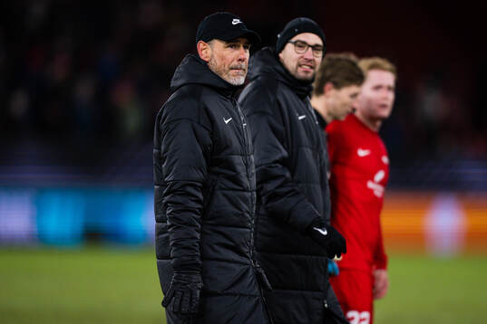 Head coach Freyr Alexandersson of Brann looks dejected