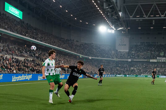 Hammarbys Hampus Skoglund och Brages Noah Åstrand John