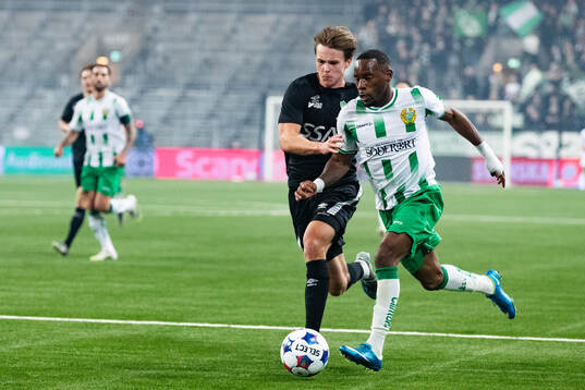 Brages Noah Östberg och Hammarbys Okeke Obilor Denzel