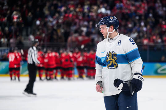 Mikko Rantanen of Finland looks dejected
