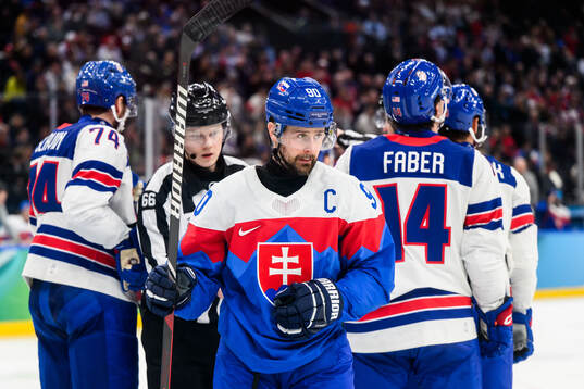 Tomas Tatar of Slovakia in the men's ice hockey semifinal