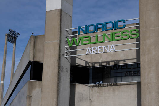 Exteriör av Nordic Wellness Arena