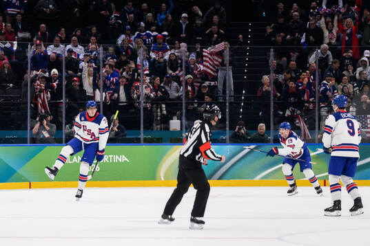 Tage Thompson of USA celebrates