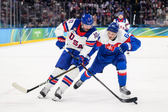 JT Miller of USA and Patrik Koch of Slovakia in the men's