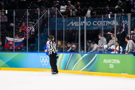 Erik Cernak of Slovakia leaves the ice