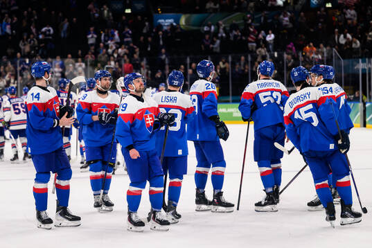 Samuel Takac of Slovakia looks dejected