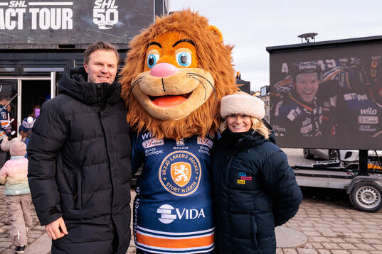 SHLs Johan Cahling, Växjös maskot och Maria Af Geijerstam