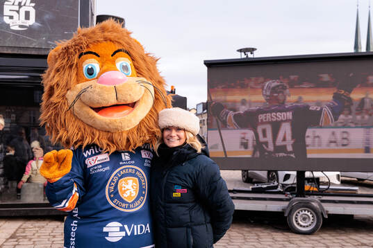 Växjös maskot med Maria Af Geijerstam från Min Stora Dag