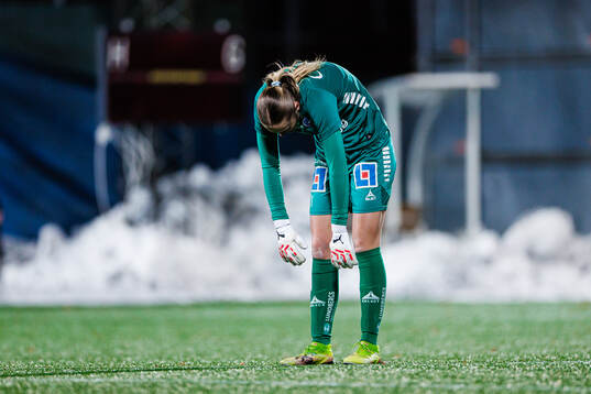 Linköpings målvakt Julia Cavander deppar