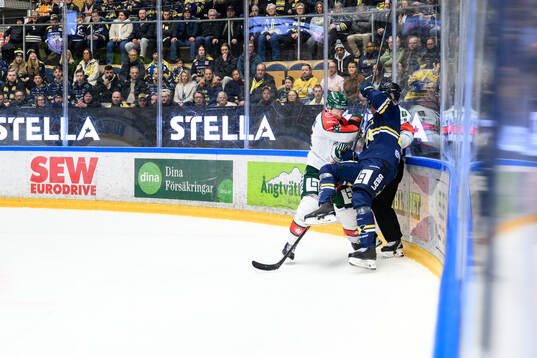 Frölundas Tom Nilsson och HV71s Joona Luoto