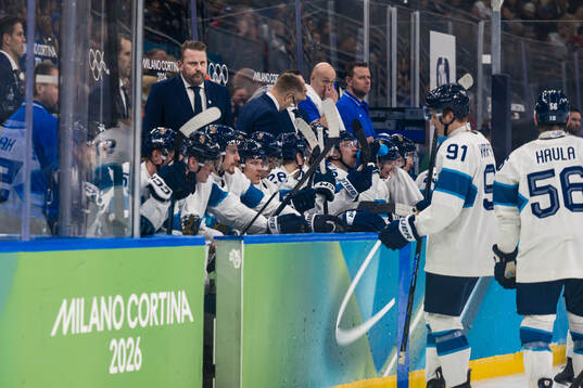 Head coach Antti Pennanen of Finland in the men's ice