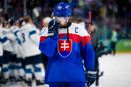 Tomas Tatar of Slovakia looks dejected