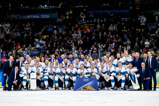 Bläddra bland fler bilder av 2026 Winter Olympics, Men's Ice Hockey, Bronze Medal Game, Slovakia - Finland