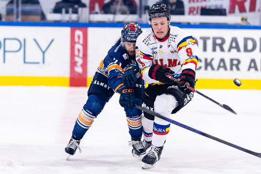 Växjös Brian Cooper och Malmö Redhawks Kalle Hemström