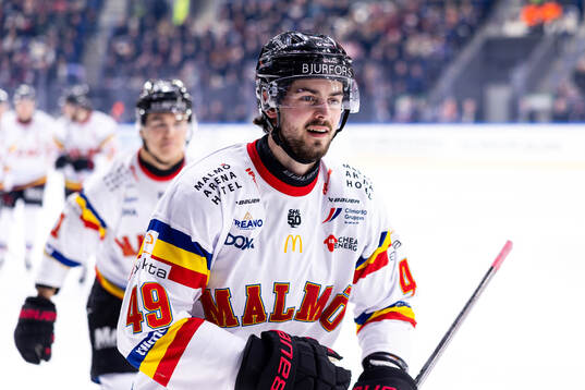 Malmö Redhawks Seth Barton jublar