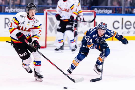 Malmö Redhawks Isac Nilsson och Växjös Karl Henriksson