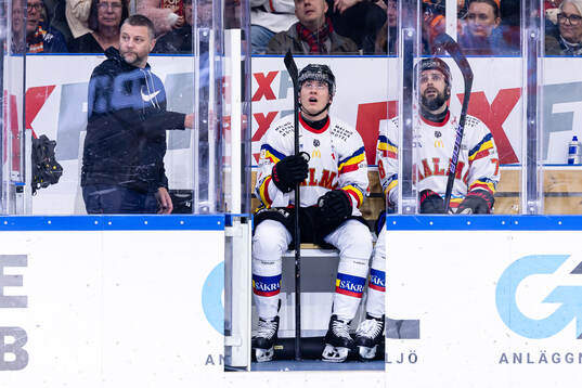 Malmö Redhawks Eemil Viro och Robin Hanzl i