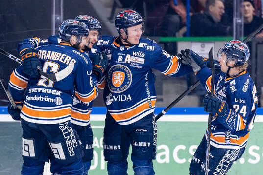 Växjös Petter Granberg, Keegan Lowe, Dennis Rasmussen och