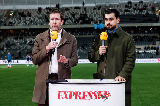 Expressens programledare Jonas Dahlquist och expert Anel