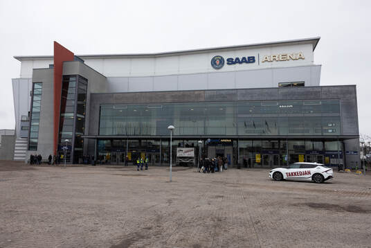 Exteriör vy av Saab Arena