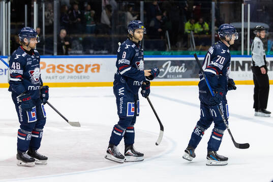 Linköpings Mikko Kokkonen, Jonathan Myrenberg  och Fredrik