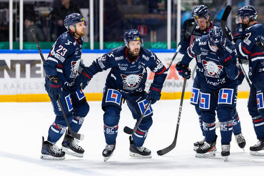 Linköpings Oscar Fantenberg jublar
